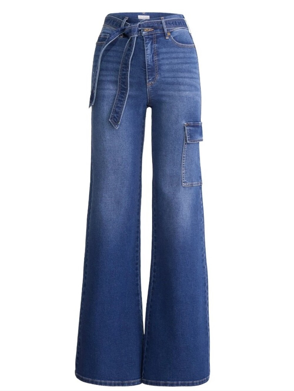 Sofia by Sofia Vergara Women's and Women's Plus Margot Wide Leg High Rise Cargo - Picture 2 of 5